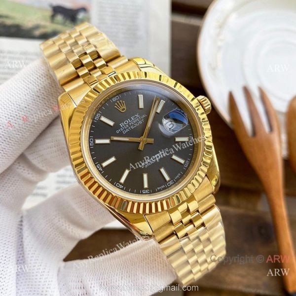 Best Quality Copy Rolex DateJust Watches All Gold Jubilee 40mm 2