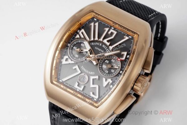 Swiss Grade 1-1 Replica Franck Muller Vanguard Yachting V45 Seagull 7750 Chrono Watch Smoky gray Dial 2