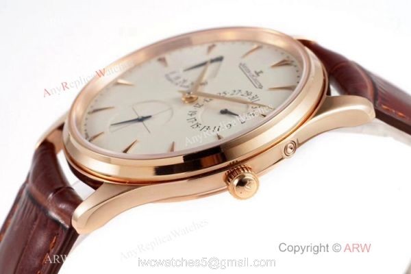 ZF Jaeger-LeCoultre Master Ultra Thin Power Reserve Rose Gold Watch Swiss Replica Watches 2