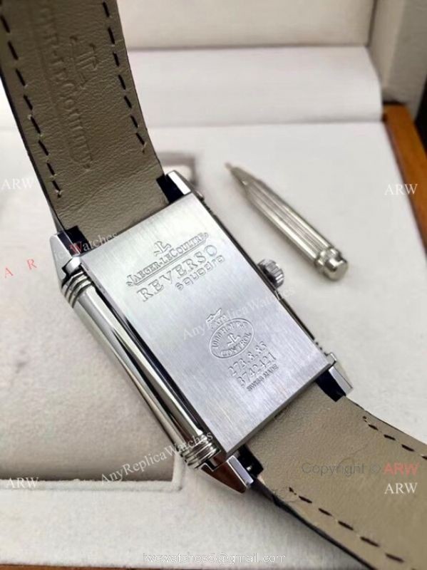 Clone Jaeger LeCoultre Grande Reverso Duo Watch Black Leather Strap 2