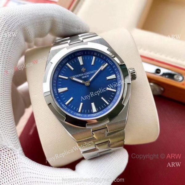 Copy Vacheron Constantin Geneve Overseas Rhodium Grey Stainless Steel Watches with No Date 2