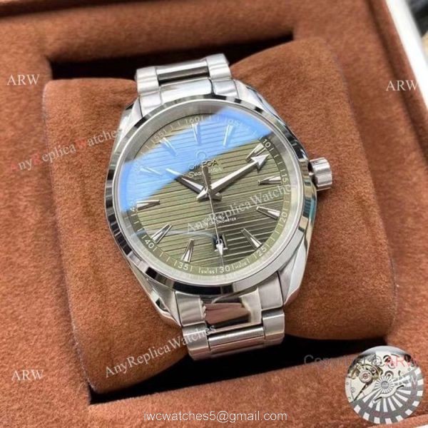 Best Quality Copy Omega Aqua Terra 150m Watches New Military green Dial 2