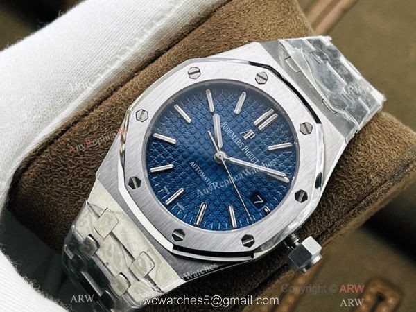 TWS factory V3 Version Audemars Piguet Royal Oak 15450 Watch Blue Dial 37mm 2