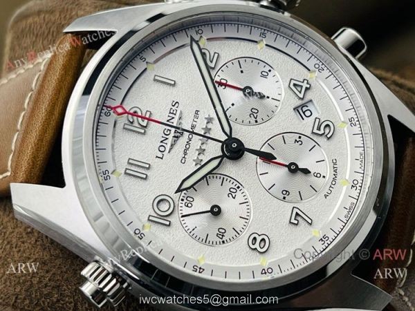 CF Factory 1:1 Copy Longines Spirit Chronograph Watch White Dial ETA7753 Movement 2