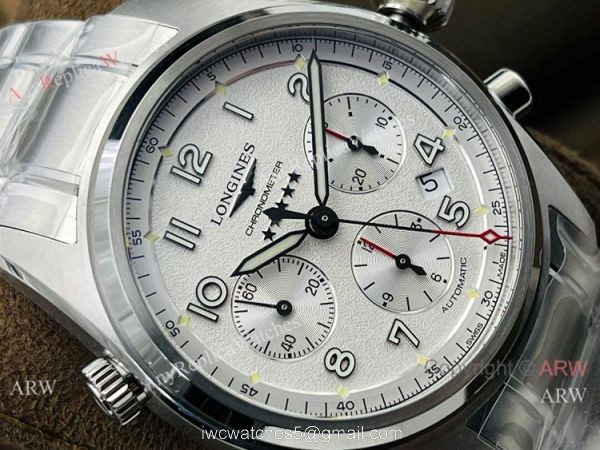 CF Factory Longines Spirit Chronograph Stainless Steel White Dial Watch 40MM 2