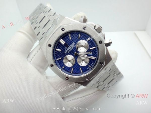 Best Replica Audemars Piguet Royal Oak Blue Chronograph Watch 41mm 2