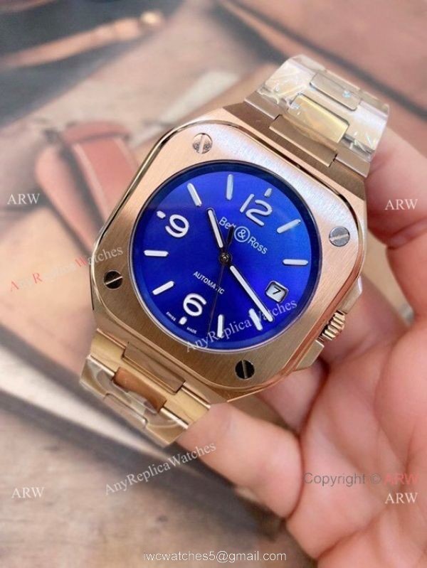 2021 New Copy Bell Ross BR05 Automatic Watch Rose Gold 42mm Mens 2