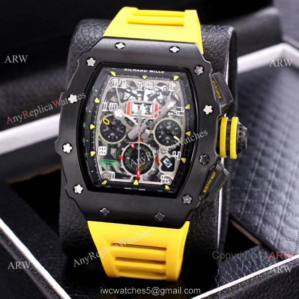 AAA Quality Richard Mille Flyback RM11 Watch Red and Black Version 2