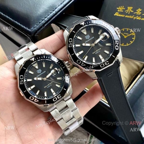 New Replica TAG Heuer Aquaracer 300m Automatic Watch Stainless Steel Black Dial 2