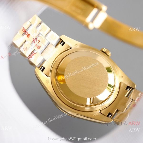 New! Swiss Grade Copy Rolex Datejust Malachite Dial Yellow Gold Watch 36mm 2