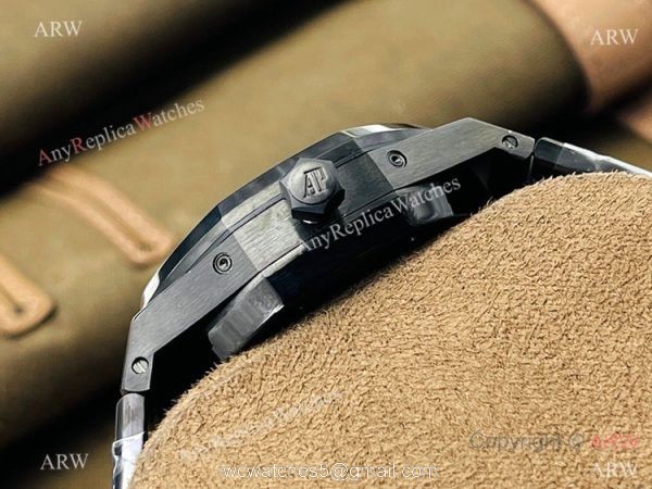 TW factory Swiss Copy Audemars Piguet Royal Oak Blacksteel 41mm Watch Annual Calendar Watch 2