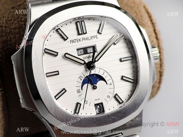 GR Factory Patek Philippe Nautilus Annual Calendar 5726 with White Dial Replica Watch 2
