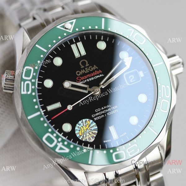 JH Factory Omega Seamaster James bond 8500 Watch Green Ceramic Bezel 2