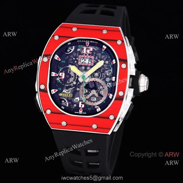 Red Richard Mille Tourbillon Watch Rm 62-01 High End Replica For Men 2