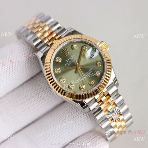 TR Factory 904L Rolex Datejust Jubilee Stainless Steel Gray Diamond Dial Watch 31mm 2