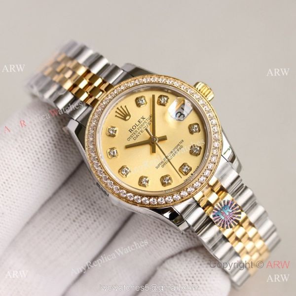 TR Factory 904L Swiss Rolex Datejust 31mm Lady Watch Gray Diamond Dial 2