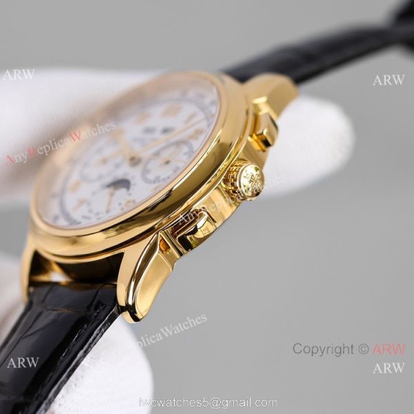 JH Swiss Copy Patek Philippe Perpetual Calendar Chronograph Yellow Gold 5270E Watch 2