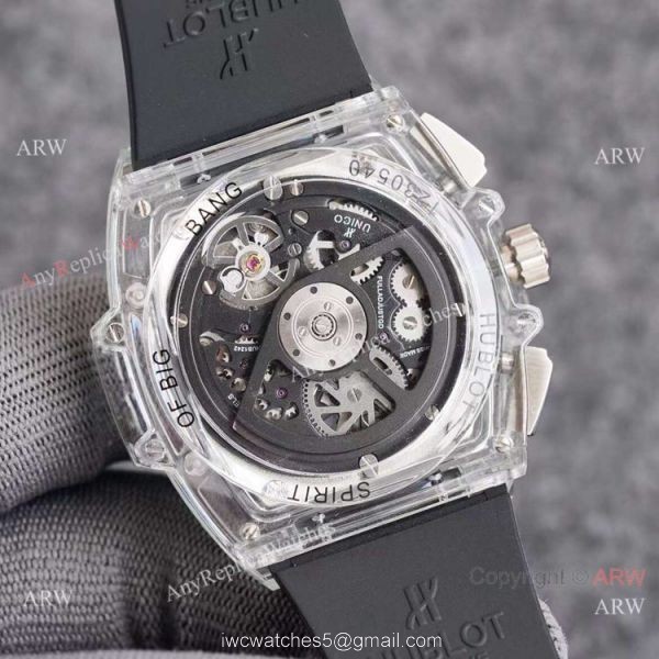 Top Quality Hublot Spirit of Big Bang Unico Sapphire Watch White Rubber Strap 2