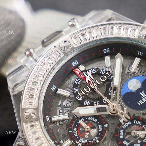 2021 Replica Hublot Big Bang Unico Sapphire Watch Diamond Bezel 45mm 2