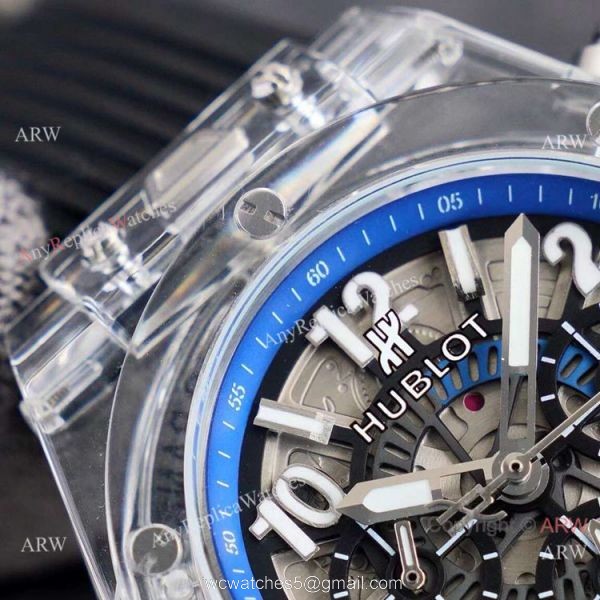 2021 New Hublot Unico Sapphire Chronograph Watch Blue Inner 2
