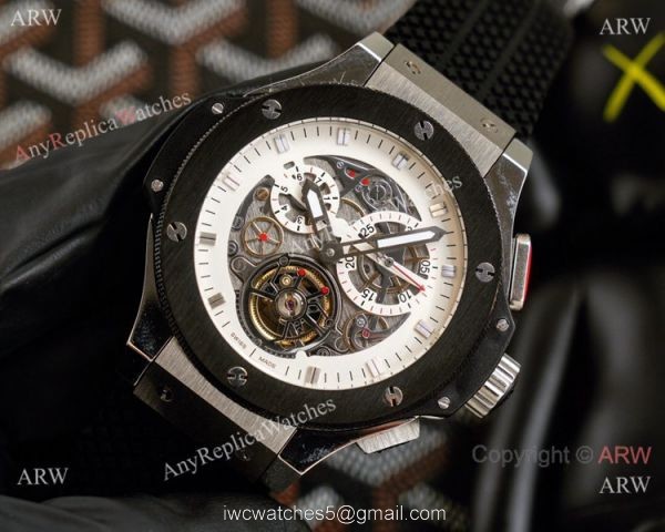 2021 Copy Hublot Big Bang Tourbillon 45mm Watches Stainless Steel 2