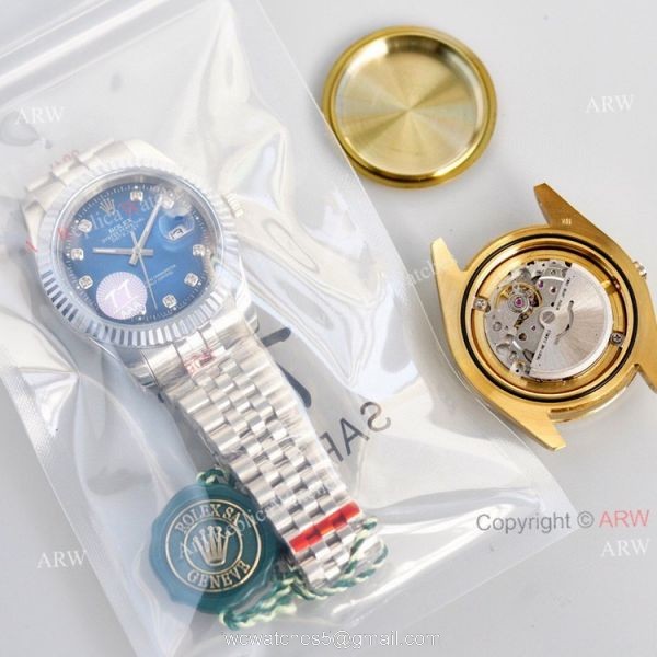 41mm Rolex Datejust 2 Blue Dial Jubilee Fluted Bezel Diamond Watch High End Replica 2