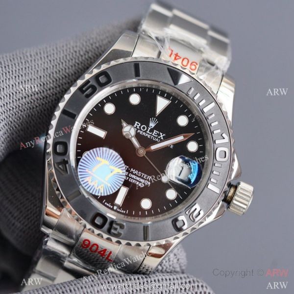 Swiss Quality Rolex Yacht master 40mm Watch Black Dial Citizen 8215 2