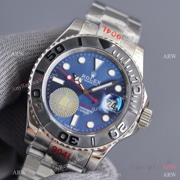 Swiss Quality Rolex Yacht master Citizen 8215 Watch Bright Blue Dial 40mm 2