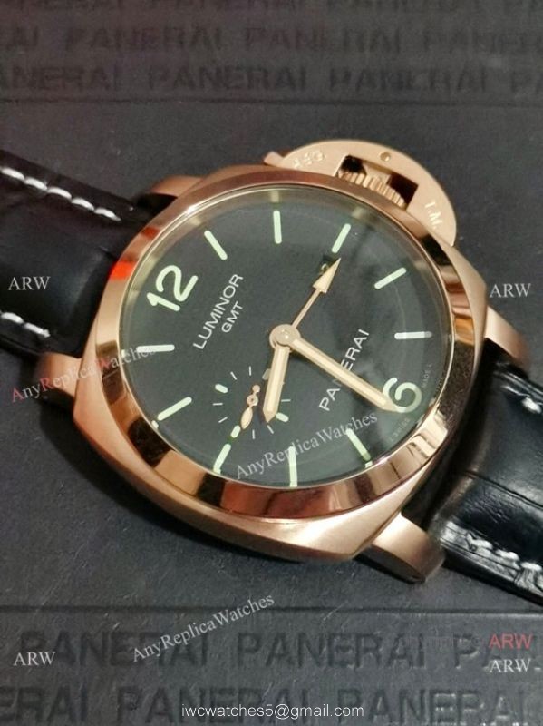 Copy Panerai Luminor Gmt Automatic PAM 00535 Watch Rose Gold 2