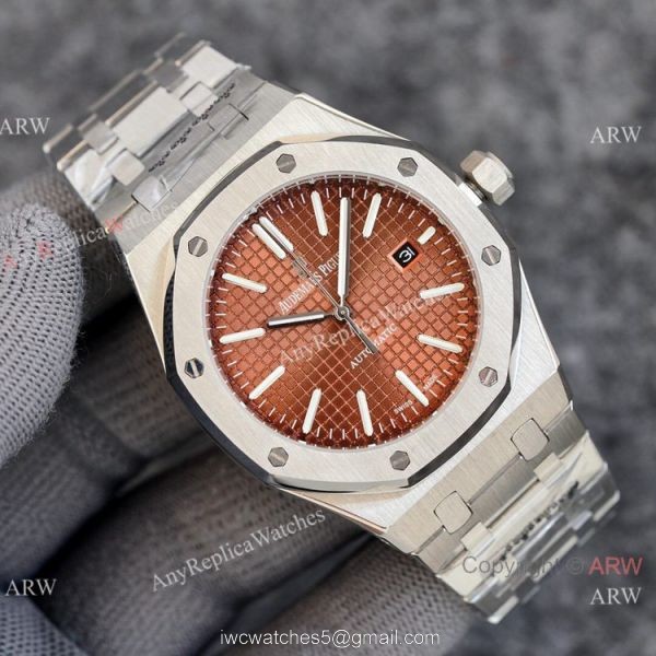 NEW! Audemars Piguet Royal Oak 15500 41mm Automatic Watches New Olive Green Dial 2
