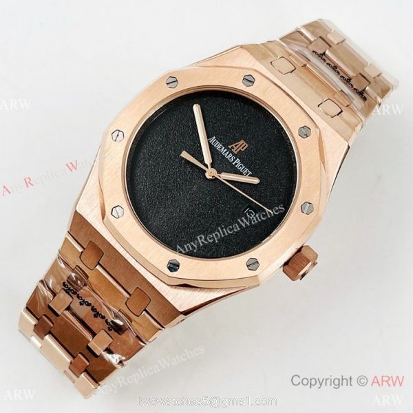High Quality Audemars Piguet Rose Gold Royal Oak Blank Face Watch 2