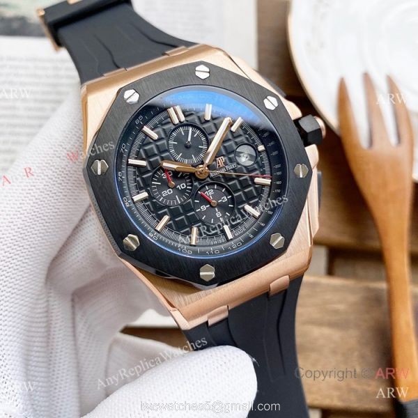 Knock off Audemars Piguet Royal Oak Offshore Rose Gold Face Watch Automatic 2