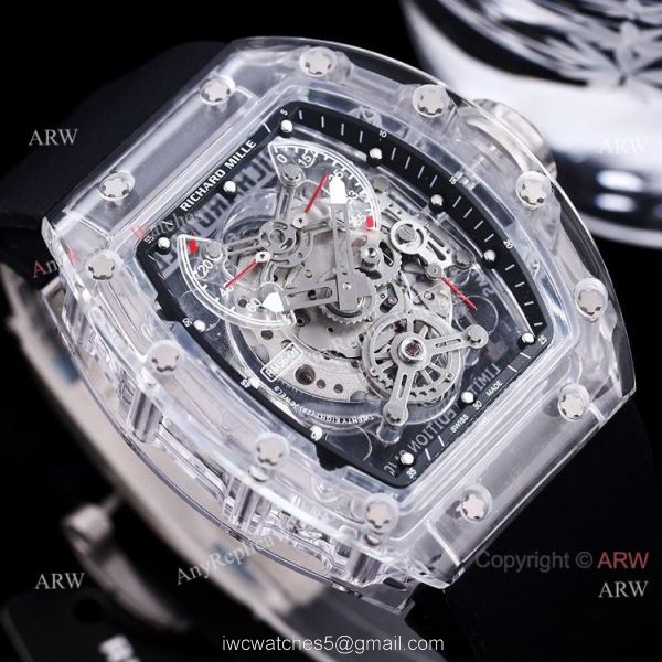 Replica Richard Mille RM 56 01 Sapphire Hublot Black Rubber Band Watch 2