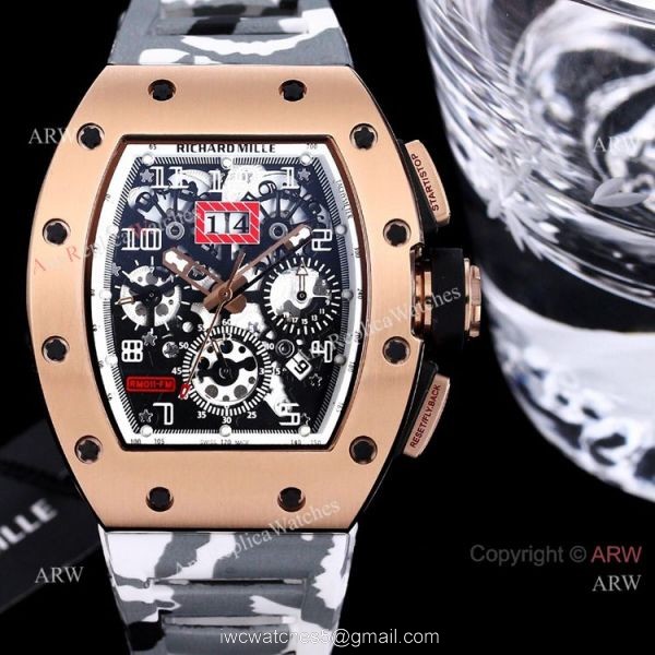 High Quality Replica Richard Mille RM011 FM Automatic Watch Camouflage Strap 2