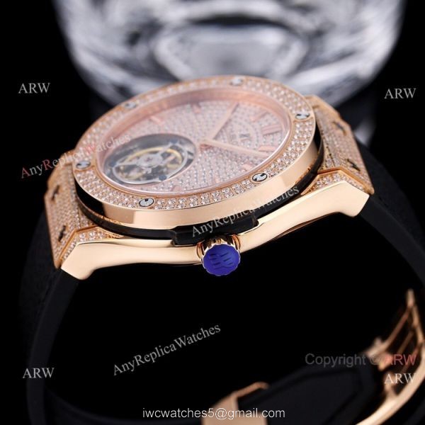 Full Diamonds Hublot Classic Fusion 42mm Tourbillon Watch High Quality Replica 2