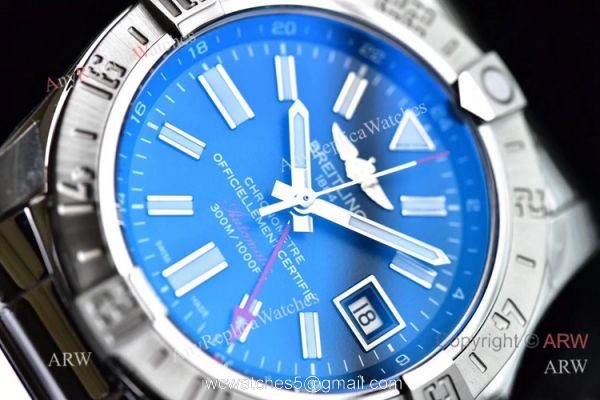 GF Factory Breitling Avenger II GMT 43mm Watch SS Blue Dial GF Swiss 2836 Movement 2