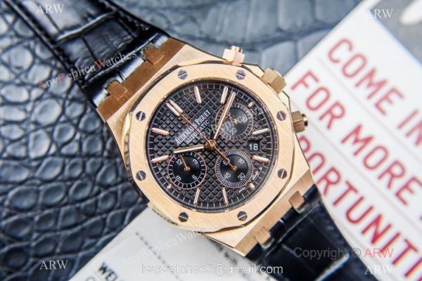 Grade 1A Copy Audemars Piguet Royal Oak Chronograph 7750 Watch Black Dial 2