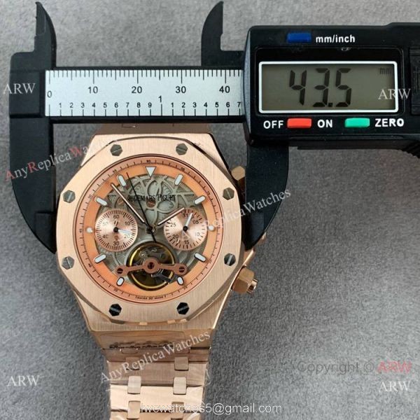 High Quality Audemars Piguet Royal Oak Offshore Skeleton Rose Gold Watch 2