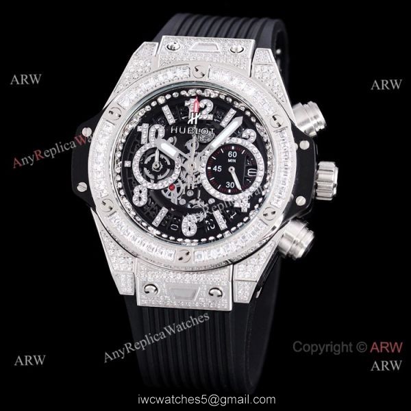 High Quality Copy Hublot Big Bang Iced Out Chronograph Watch Rose Gold 2