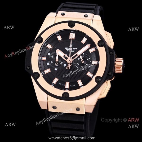 Best Copy Hublot Big Bang King Power VK Chronograph Watch Black and Rose Gold 2