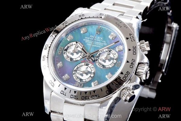JH Factory Swiss Copy Rolex Daytona JH Cal.4130 Chrono Watch Blue Mother Of Pearl Dial 40mm 2