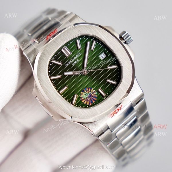 New Patek Philippe Nautilus 5711 Green Dial Stainless Steel Swiss Replica Watch 40mm 2
