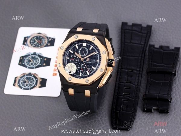 JF 1:1 Swiss Audemars Piguet AP Royal Oak Offshore 26406FR Black and Rose Gold Watch Super Clone 2
