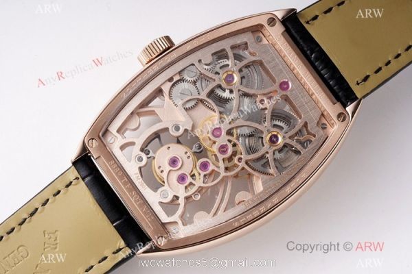 1:1 Super Clone Franck Muller Thunderbolt Tourbillon Iced Out Rose Gold Watch 72 hour power reserve 2