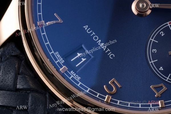 ZF Factory IWC Portugieser Automatic 7 Days Rose Gold Blue Dial Watch 42mm Brand NEW 2