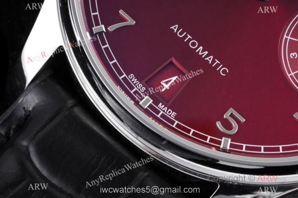 ZF Factory Replica IWC Portugieser Automatic 7 Days Red Dial Watch Brand NEW 2