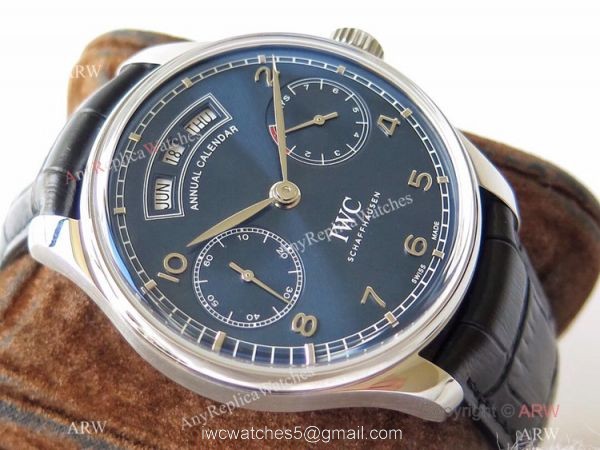 Swiss Grade 1 IWC Portuguese Annual Calendar Iw503502 Blue Watch ZF Replica IWC Watches For Men 2