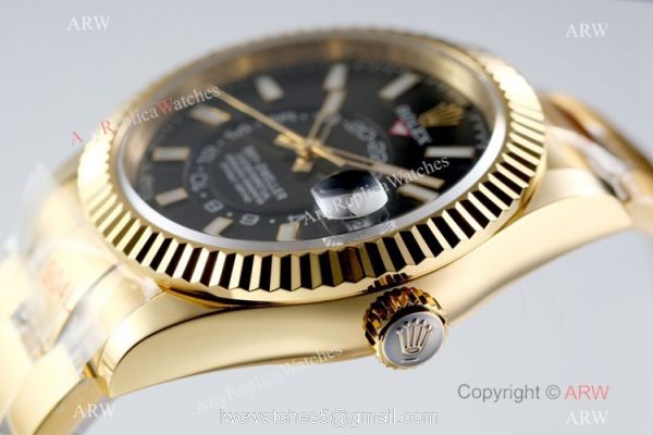 AI Factory Rolex SKY Dweller 42mm Yellow Gold Watch Rolex 1:1 Replica Watch 2