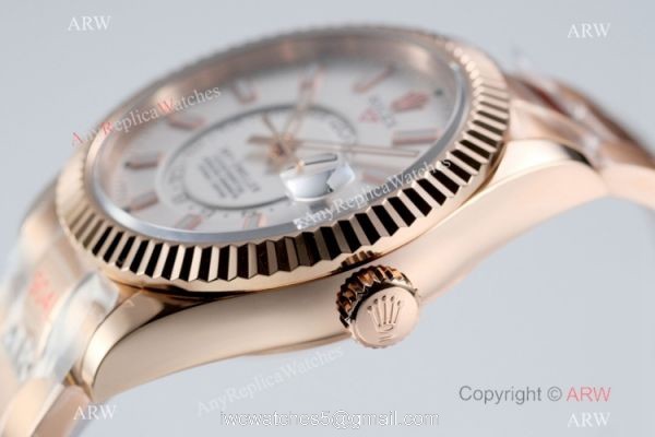 New Replica Rolex Sky-Dweller 42mm AI Factory Rose Gold Swiss 9001 Watch 2