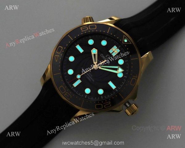 Super Clone Omega Seamaster James Bond OR 8800 Movement Watch Gold Case 42mm 2